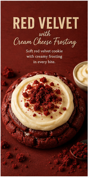 Red Velvet Cookies with Cream Cheese Frosting